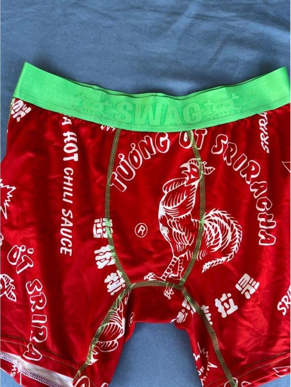 Siracha red and green hot sauce crop top mens boxer briefs #briefs #loungewear